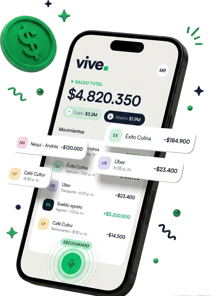 App vive tu dinero registrando gastos por voz